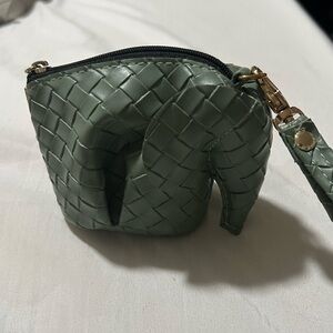 Elephant-Shaped Green coin purse